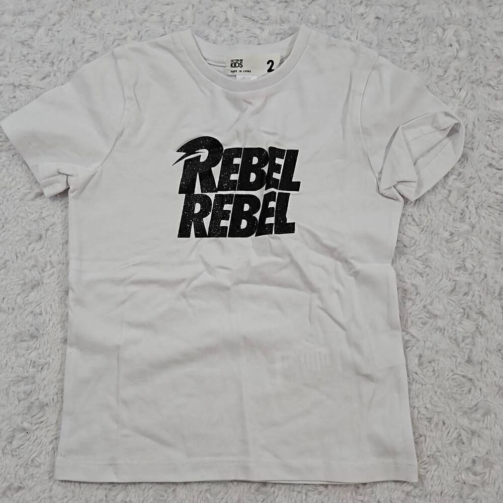 Rebel Rebel Cotton On Kids Size 2 T shirt